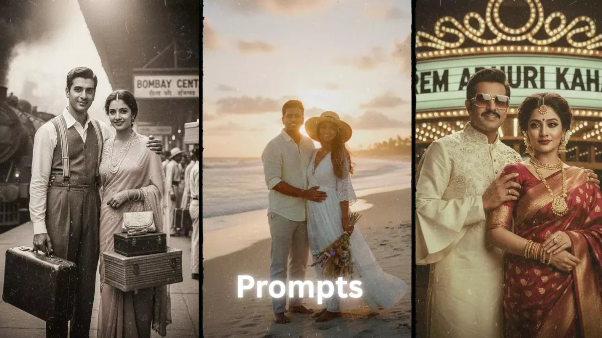20 Gemini AI Retro-Style Vintage Photo Editing Prompts for Husband & Wife — Step-by-Step Process